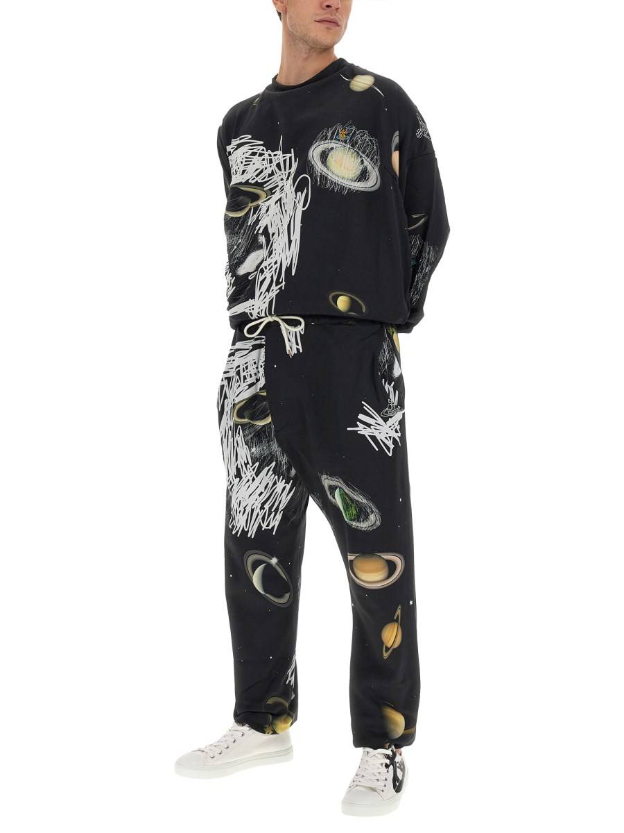 VIVIENNE WESTWOOD FELPA GIROCOLLO CON STAMPA LOGO