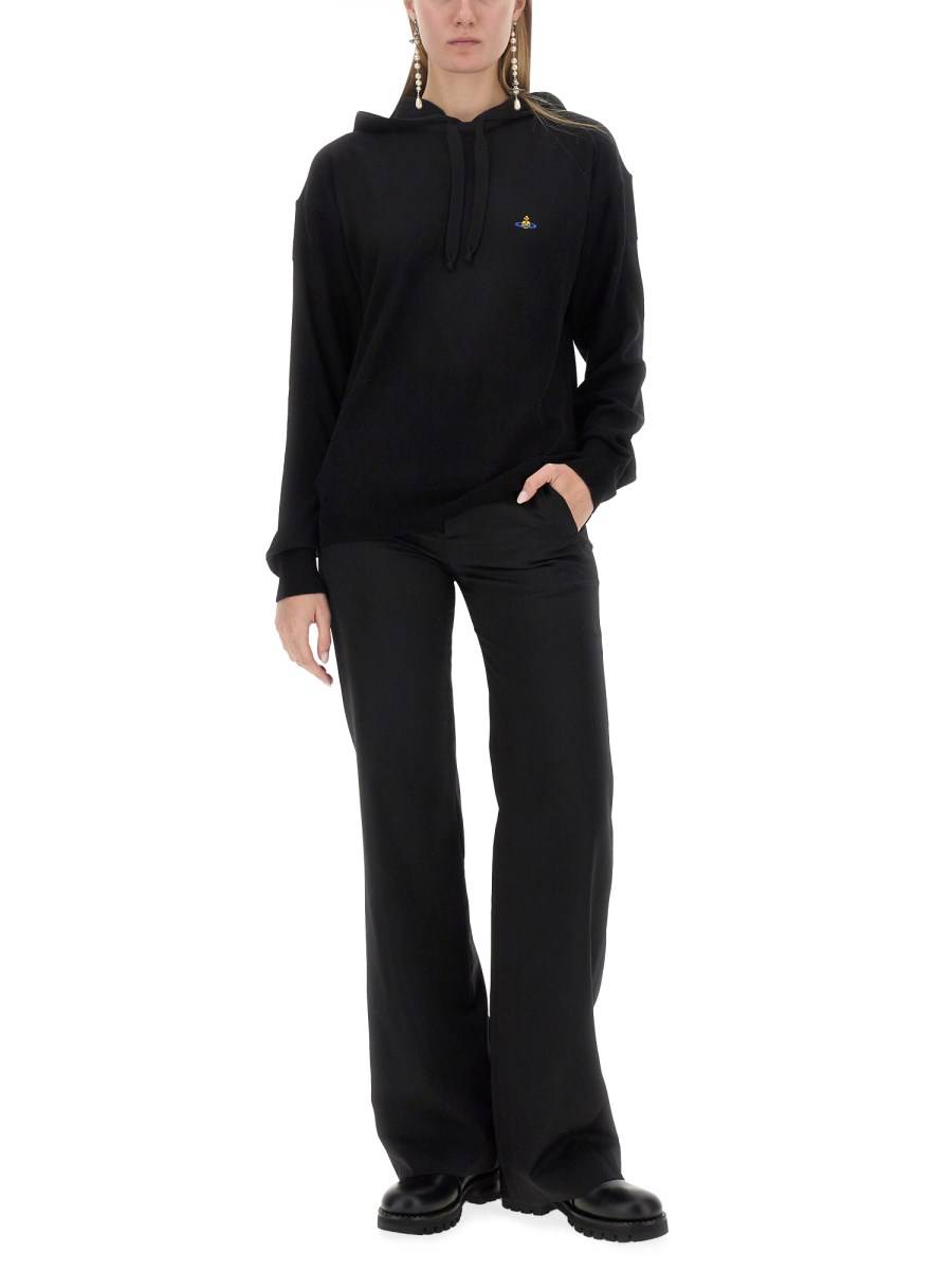 VIVIENNE WESTWOOD FELPA IN LANA CON LOGO