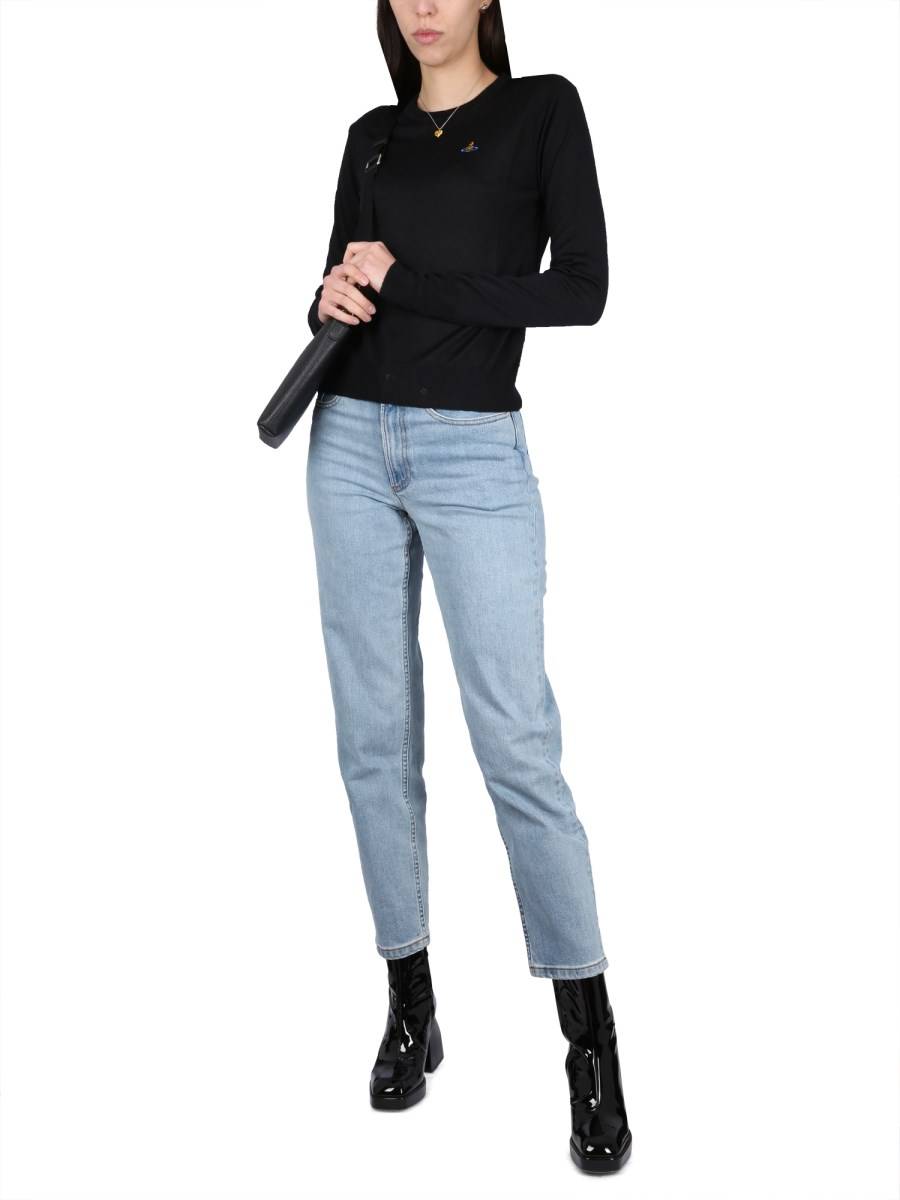VIVIENNE WESTWOOD MAGLIA IN LANA CON RICAMO ORB