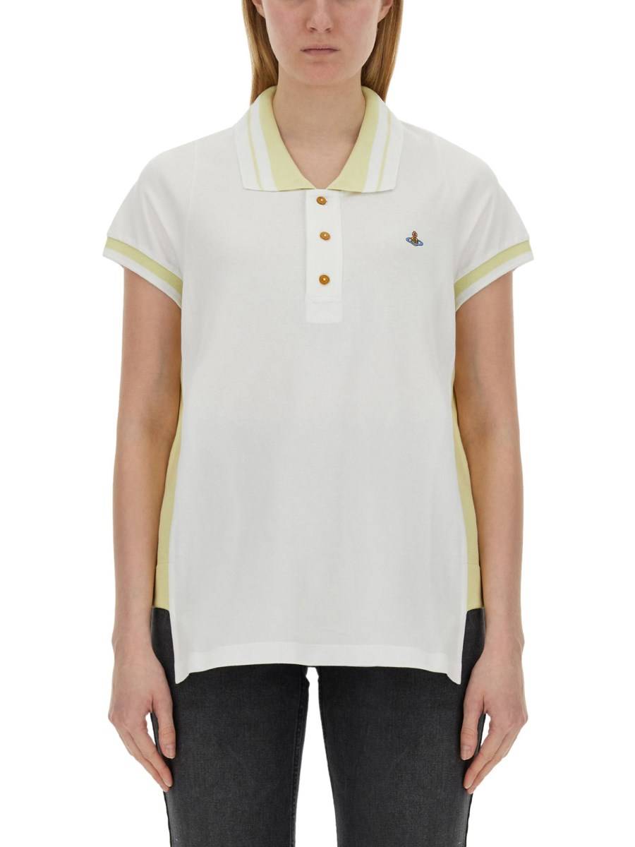VIVIENNE WESTWOOD POLO IN COTONE CON LOGO