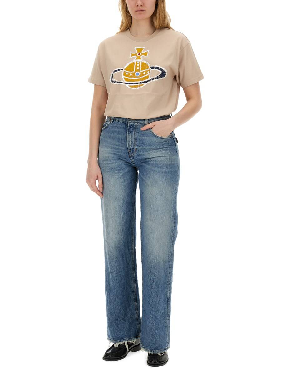 VIVIENNE WESTWOOD T-SHIRT CON LOGO