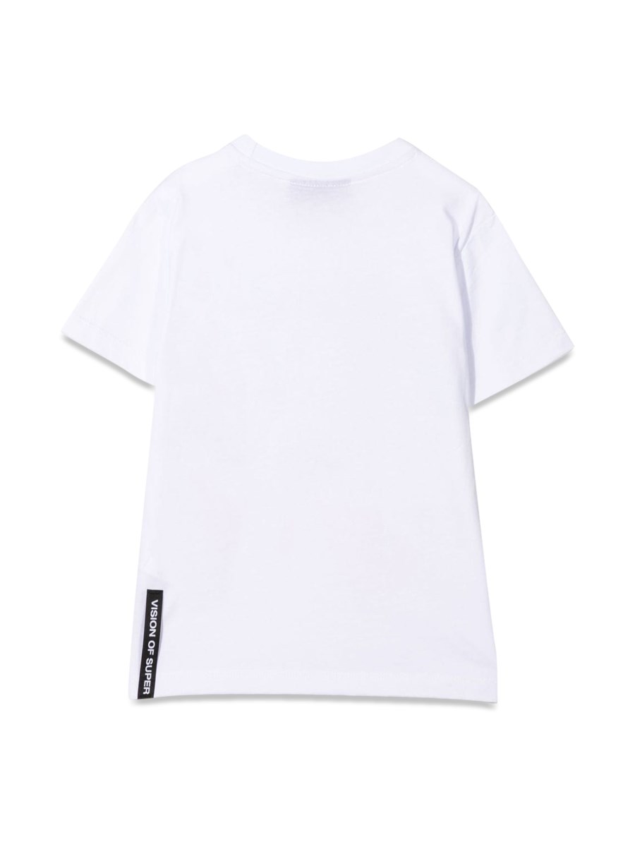 VISION OF SUPER WHITE KIDS T-SHIRT WITH TONGUE PRINT