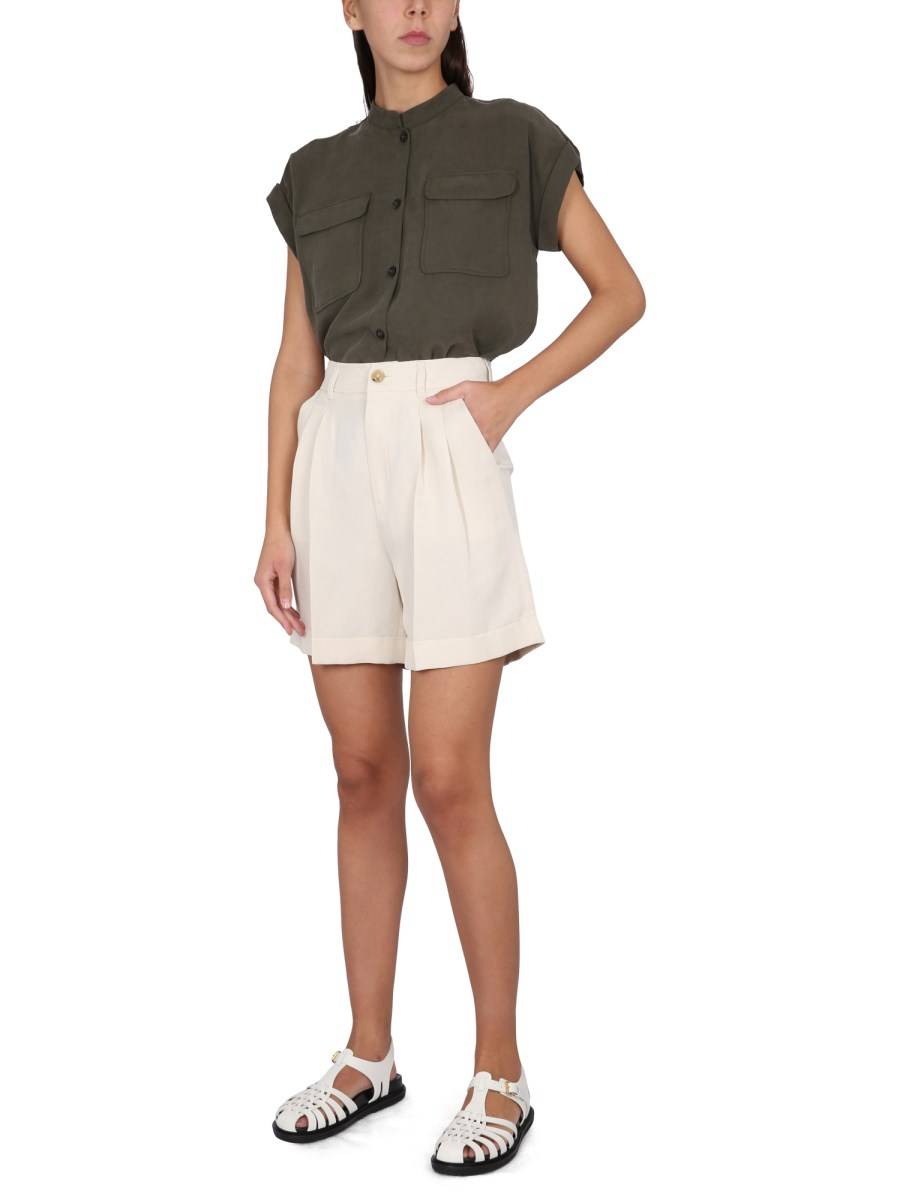 WOOLRICH CAMICIA IN VISCOSA CON TASCHE
