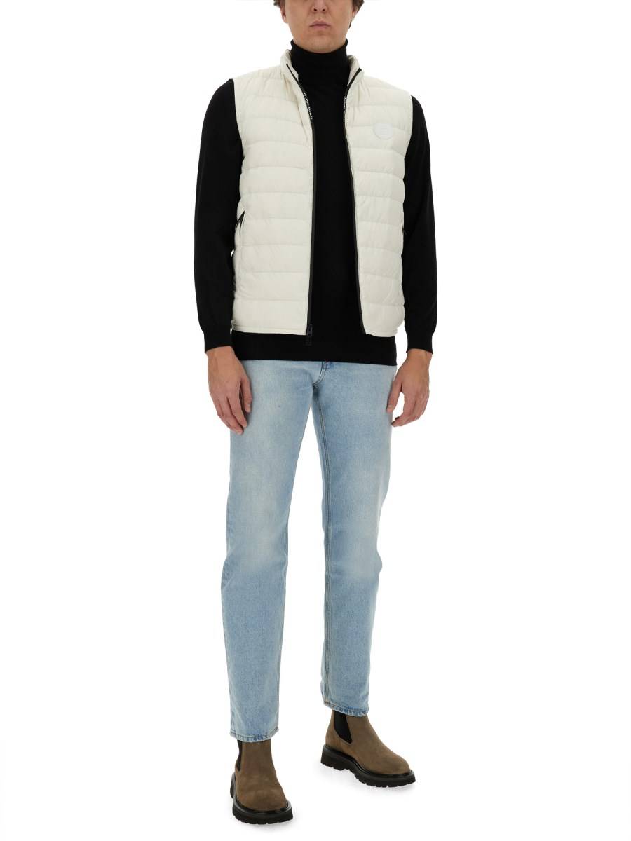 WOOLRICH GILET PIUMINO CON LOGO