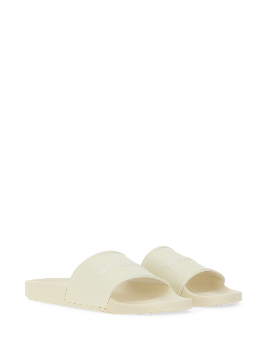 WOOLRICH SANDALO SLIDE CON LOGO IN GOMMA