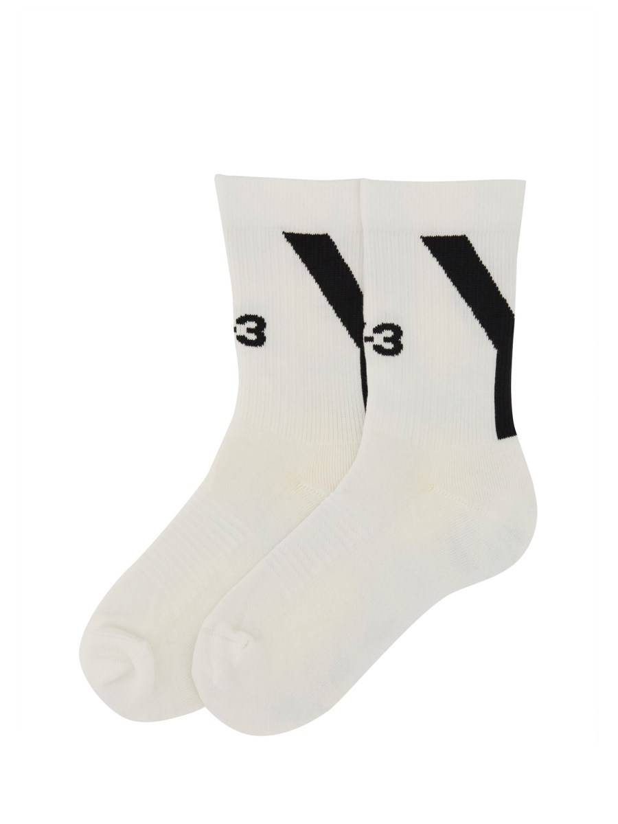 Y - 3 CALZINO IN COTONE CON RICAMO LOGO