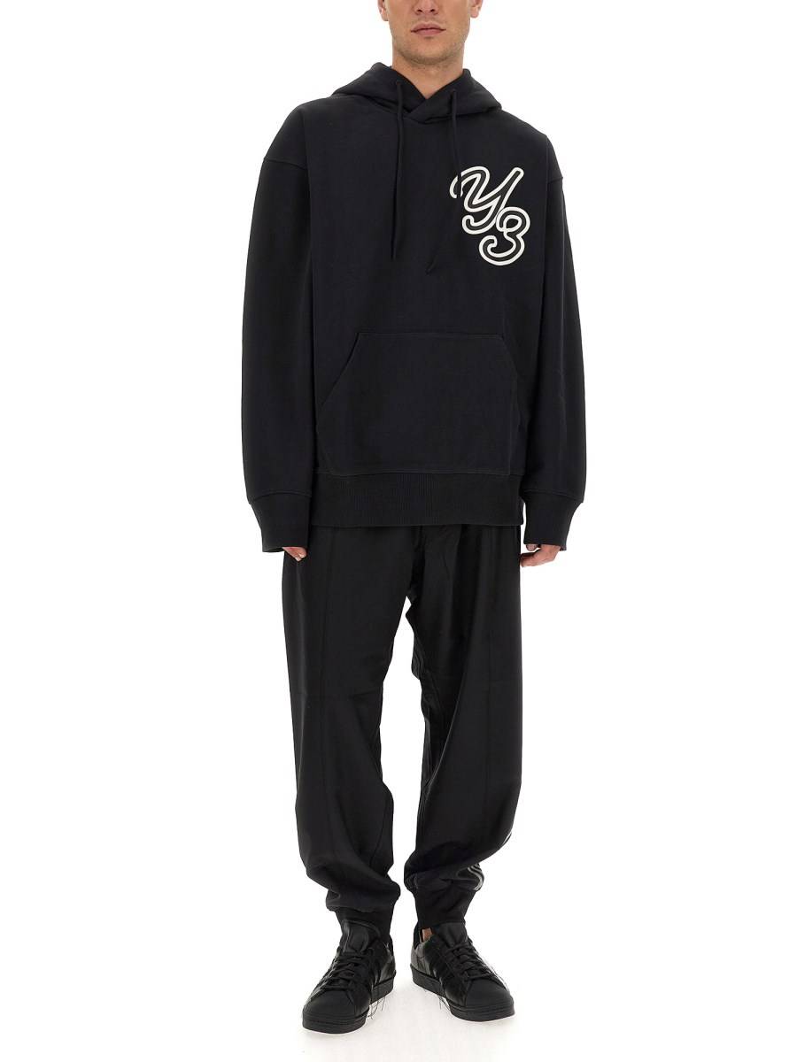 Y - 3 FELPA IN COTONE CON LOGO