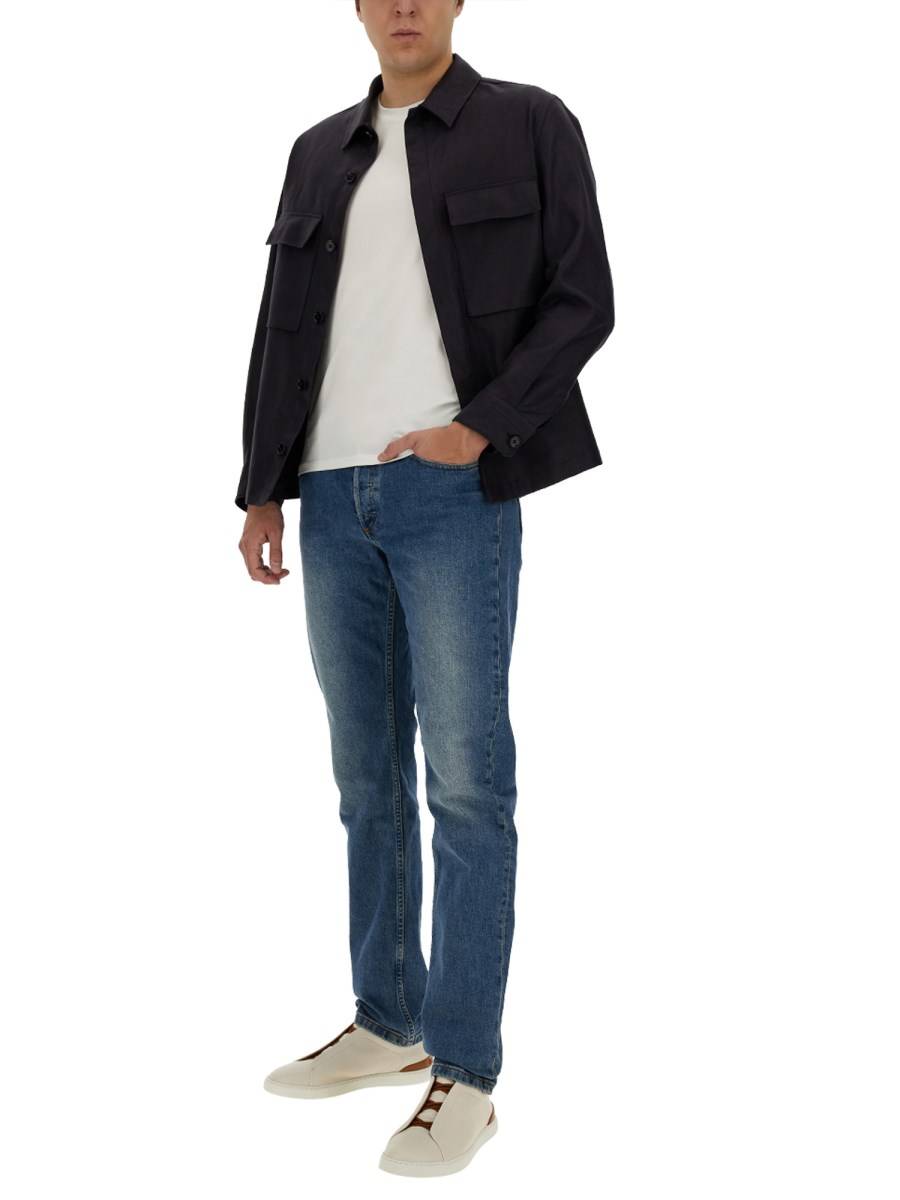 ZEGNA CAMICIA OVERSIZE IN LINO
