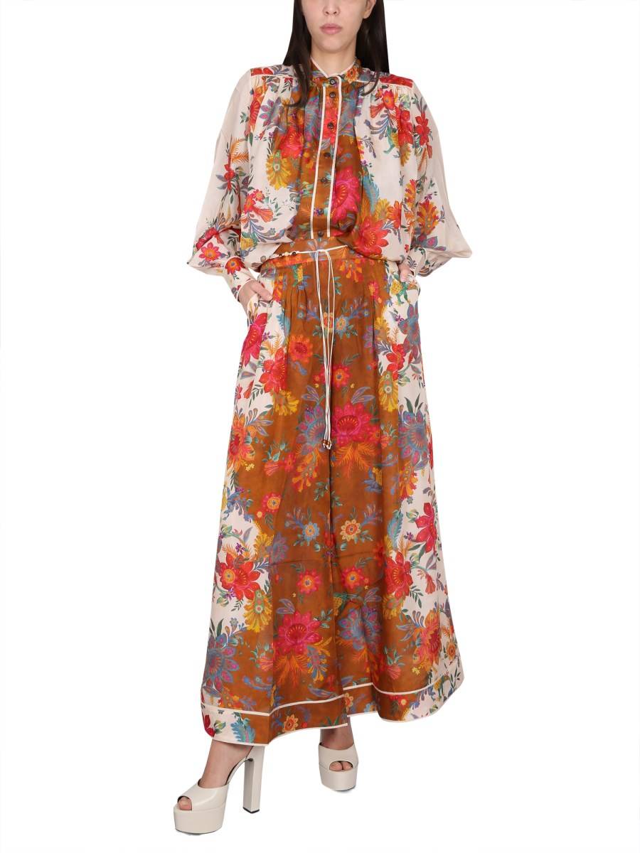 ZIMMERMANN PANTALONE GINGER IN SETA