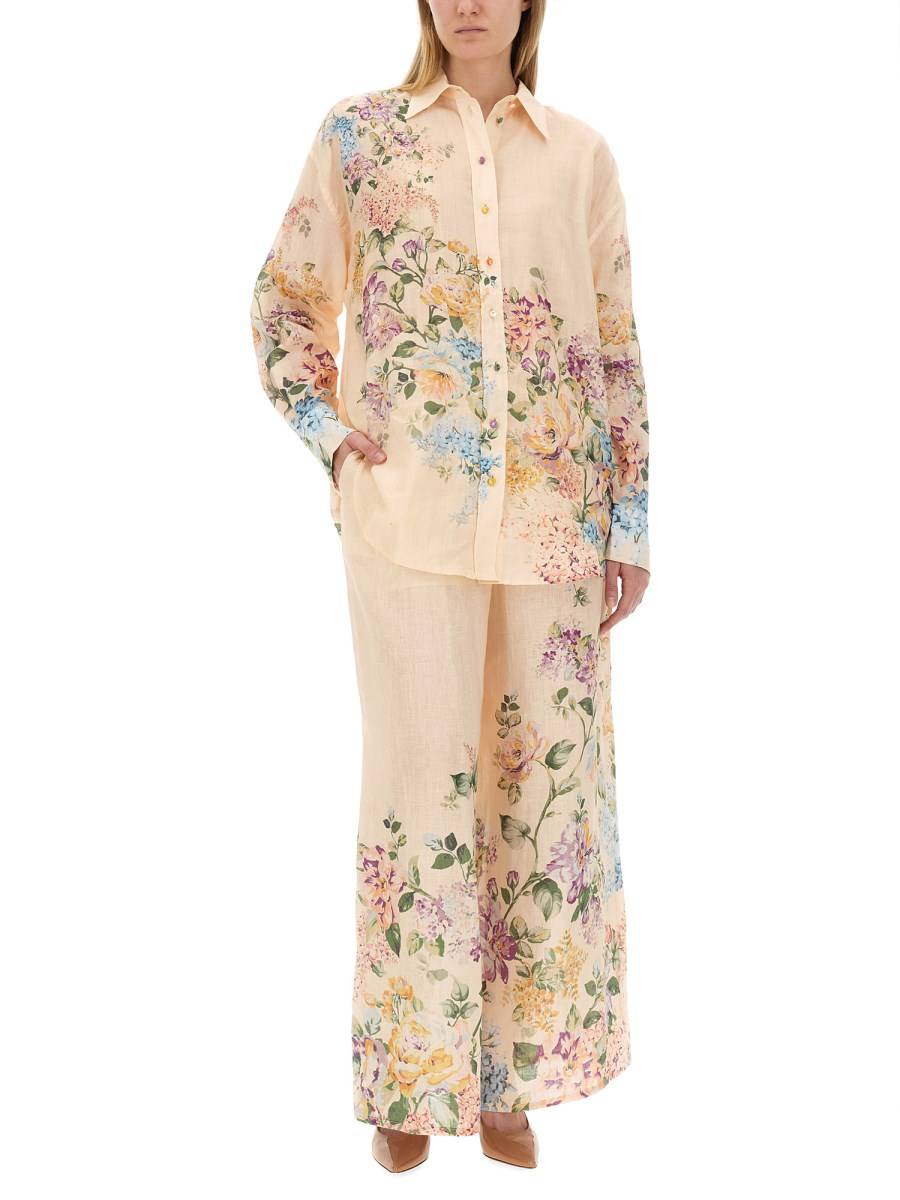 ZIMMERMANN PANTALONE HALLIDAY IN LINO