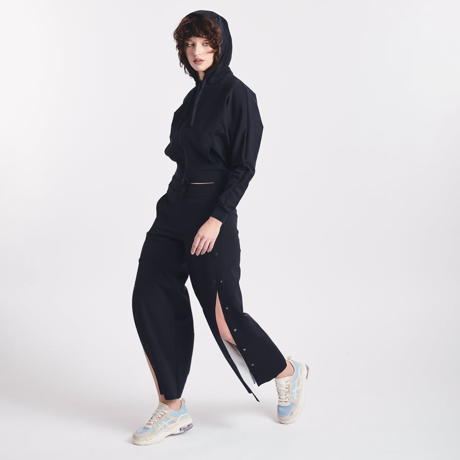 Premiata Felpa In Cotone E Nylon Con Cappuccio PR317100