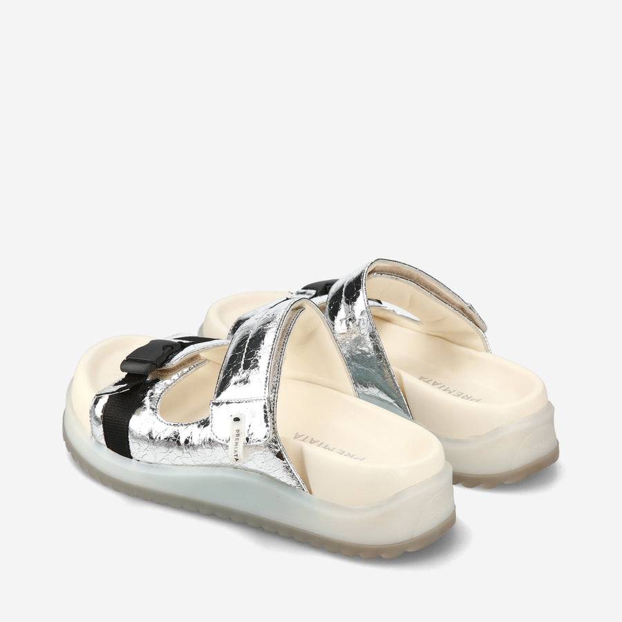 Premiata Sandali Bassi M6701A In Laminato Silver