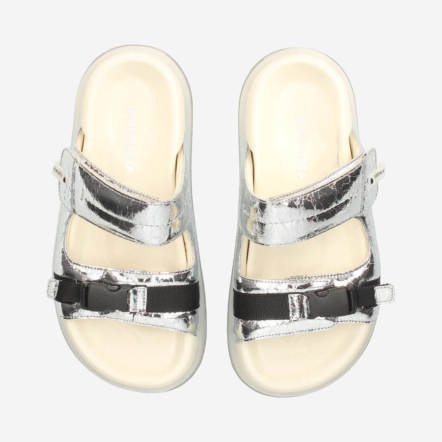 Premiata Sandali Bassi M6701A In Laminato Silver