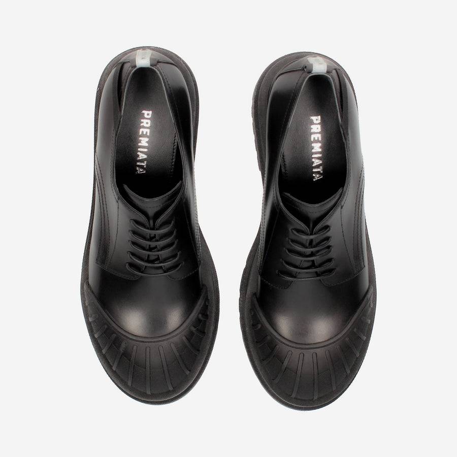 Premiata Scarpe Stringate M6565A In Pelle Spazzolata