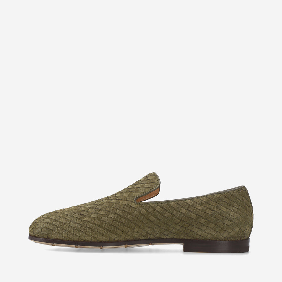 Premiata Slip-on Arden 32154G In Camoscio Intrecciato