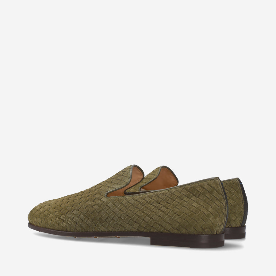 Premiata Slip-on Arden 32154G In Camoscio Intrecciato