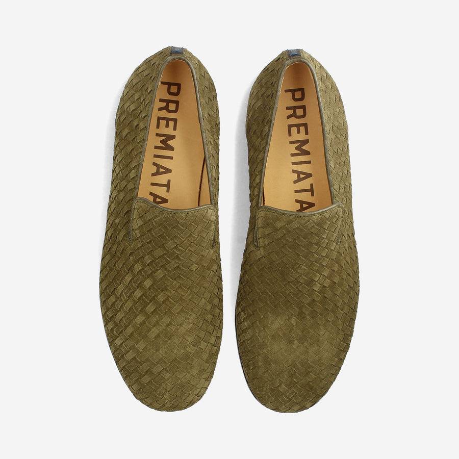 Premiata Slip-on Arden 32154G In Camoscio Intrecciato