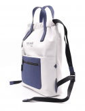 PEPEMOLL Borsa Zaino Donna PEPEMOLL 241441 BLANCO/NAVY In Ecopelle