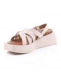 BUENO Sandalo Con Zeppa Donna BUENO Y5904 CREMA