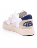 4B12 Sneakers Uomo QUATTROBARRADODICI KYLE 752 In Pelle Bianca