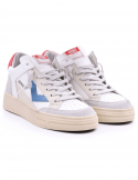 4B12 Sneakers uomo QUATTROBARRADODICI KYLE 753 in pelle bianca