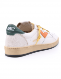 4B12 Sneakers Uomo QUATTROBARRADODICI PLAY NEW 57 In Pelle Bianca