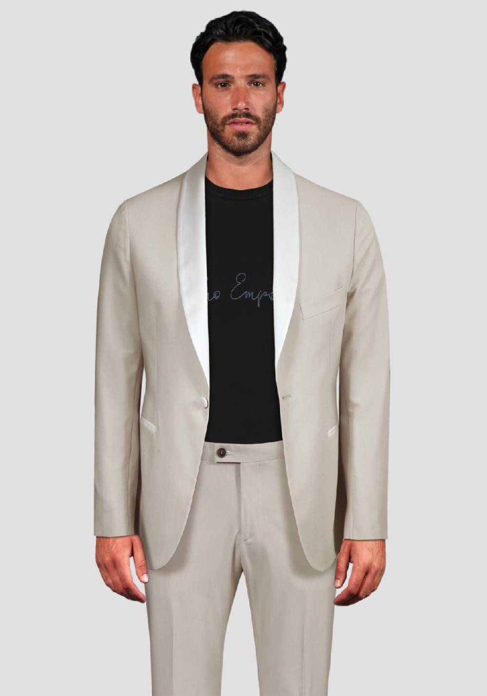 Primo Emporio Abito Smoking Cerimonia Rever In Raso