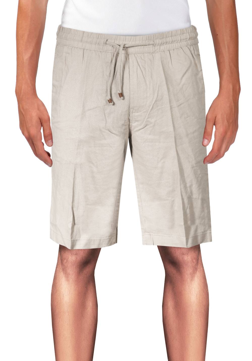 Primo Emporio Bermuda In Lino Tinta Unita Con Laccio