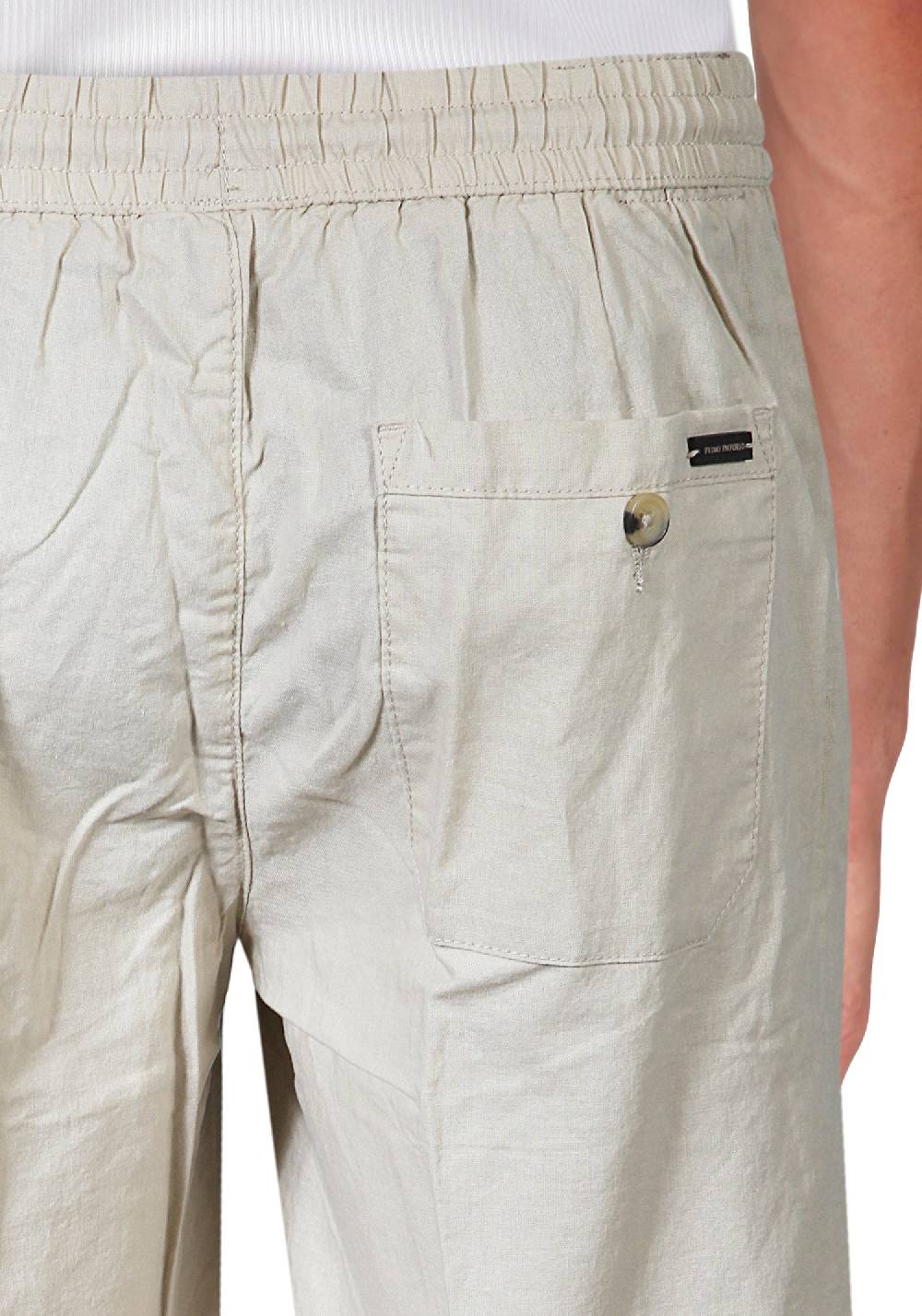 Primo Emporio Bermuda In Lino Tinta Unita Con Laccio