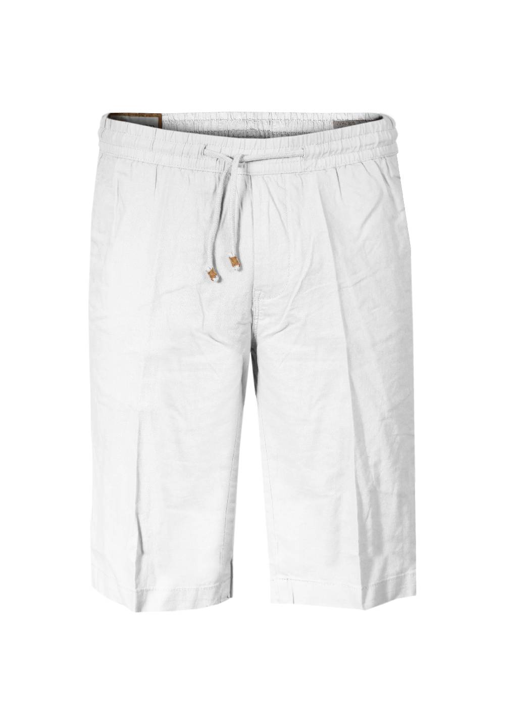 Primo Emporio Bermuda in lino tinta unita con laccio