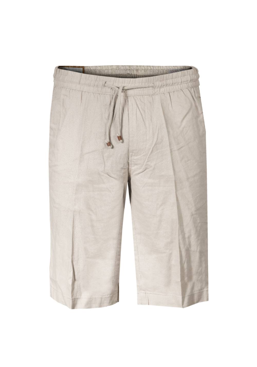 Primo Emporio Bermuda in lino tinta unita con laccio