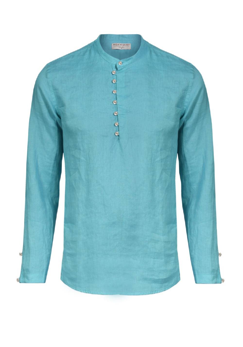 Primo Emporio Camicia Di Lino Manica Lunga Con Bottoni In Madreperla