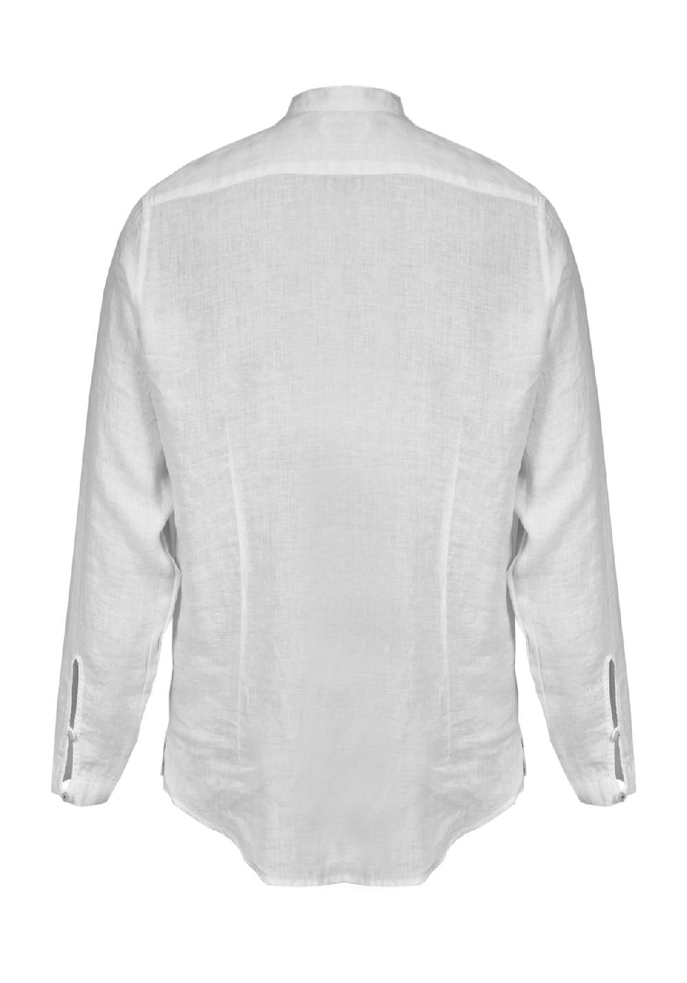 Primo Emporio Camicia Di Lino Manica Lunga Con Bottoni In Madreperla