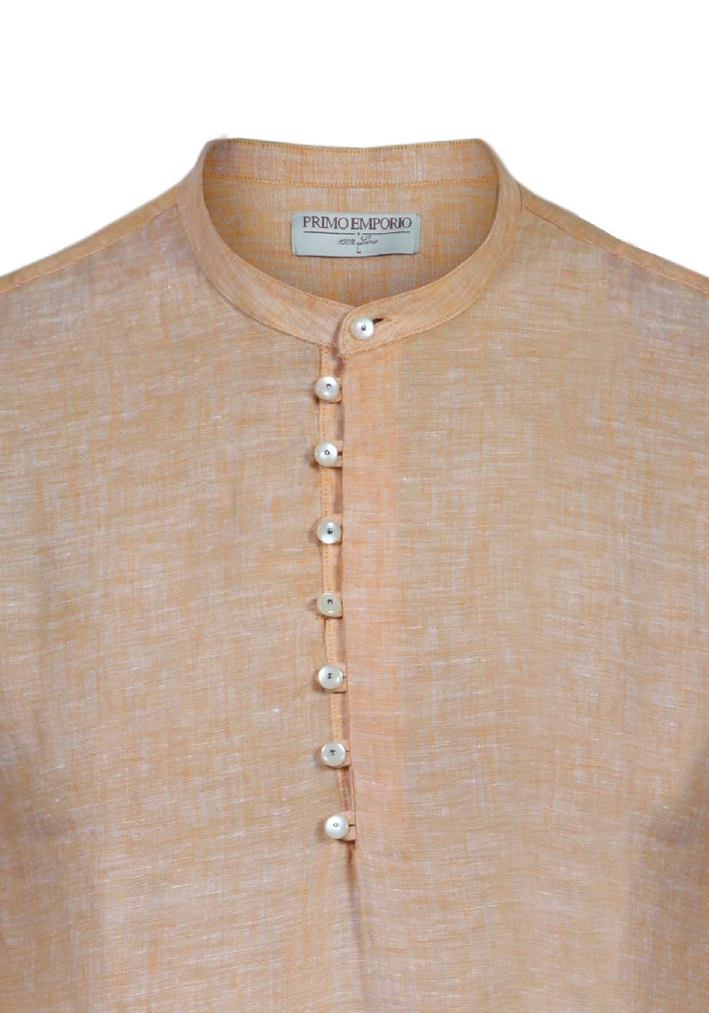 Primo Emporio Camicia di Lino manica lunga con bottoni in madreperla
