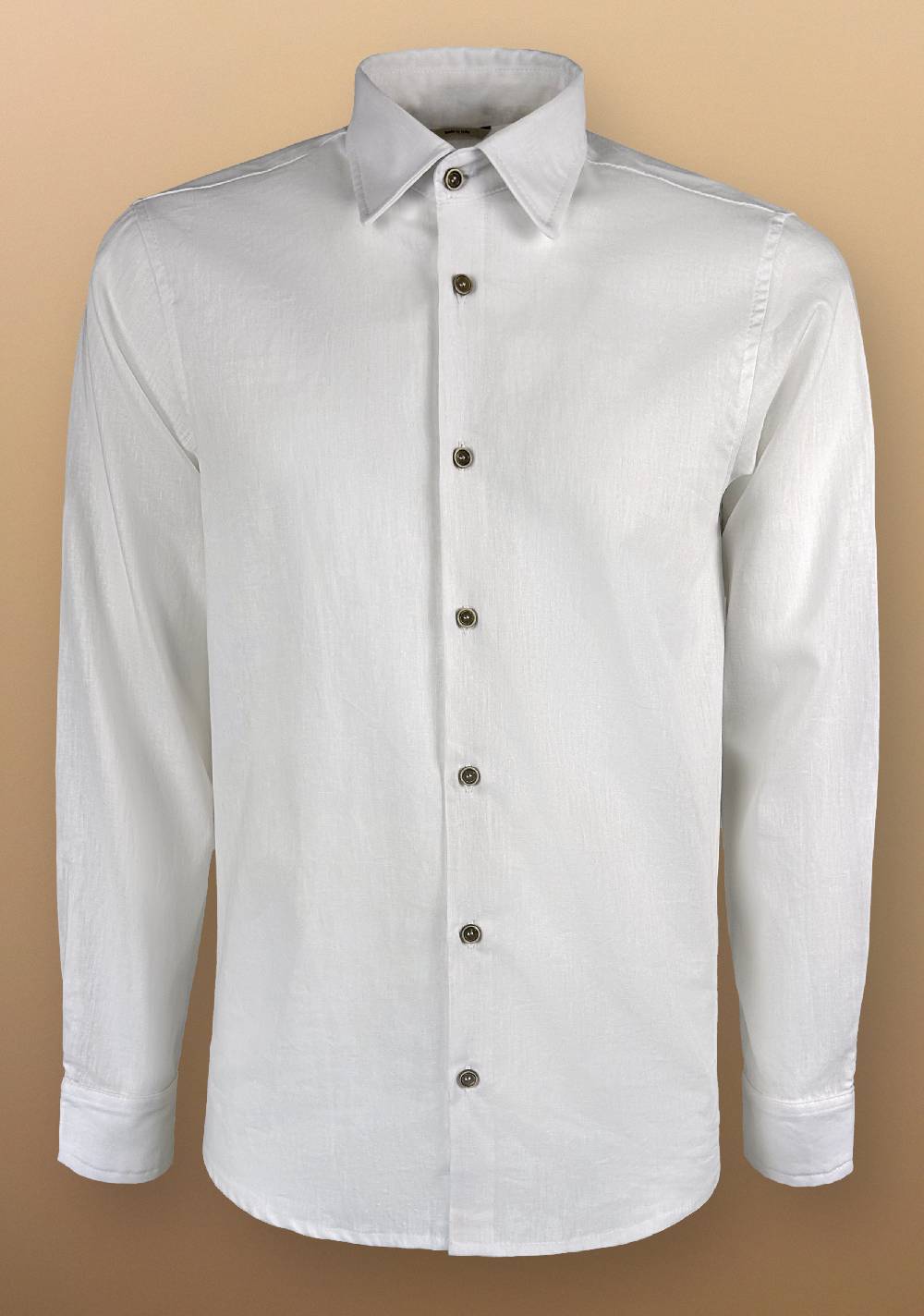 Primo Emporio Camicia Lino Manica Lunga Collo Francese