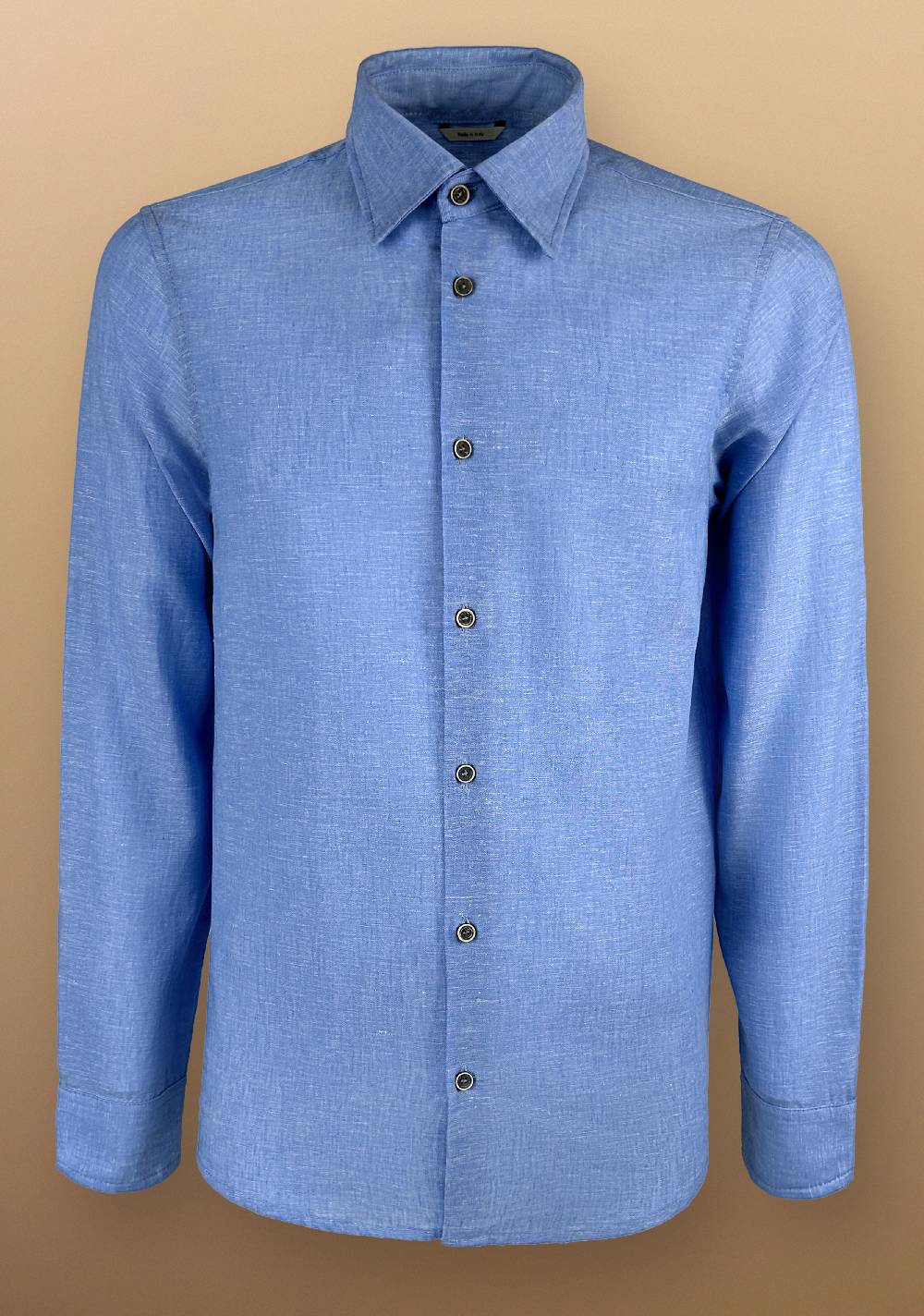 Primo Emporio Camicia Lino Manica Lunga Collo francese