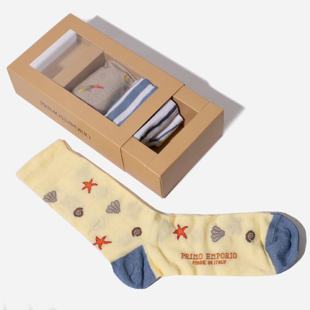 Primo Emporio Confezione Calzini Tre Pezzi in scatola