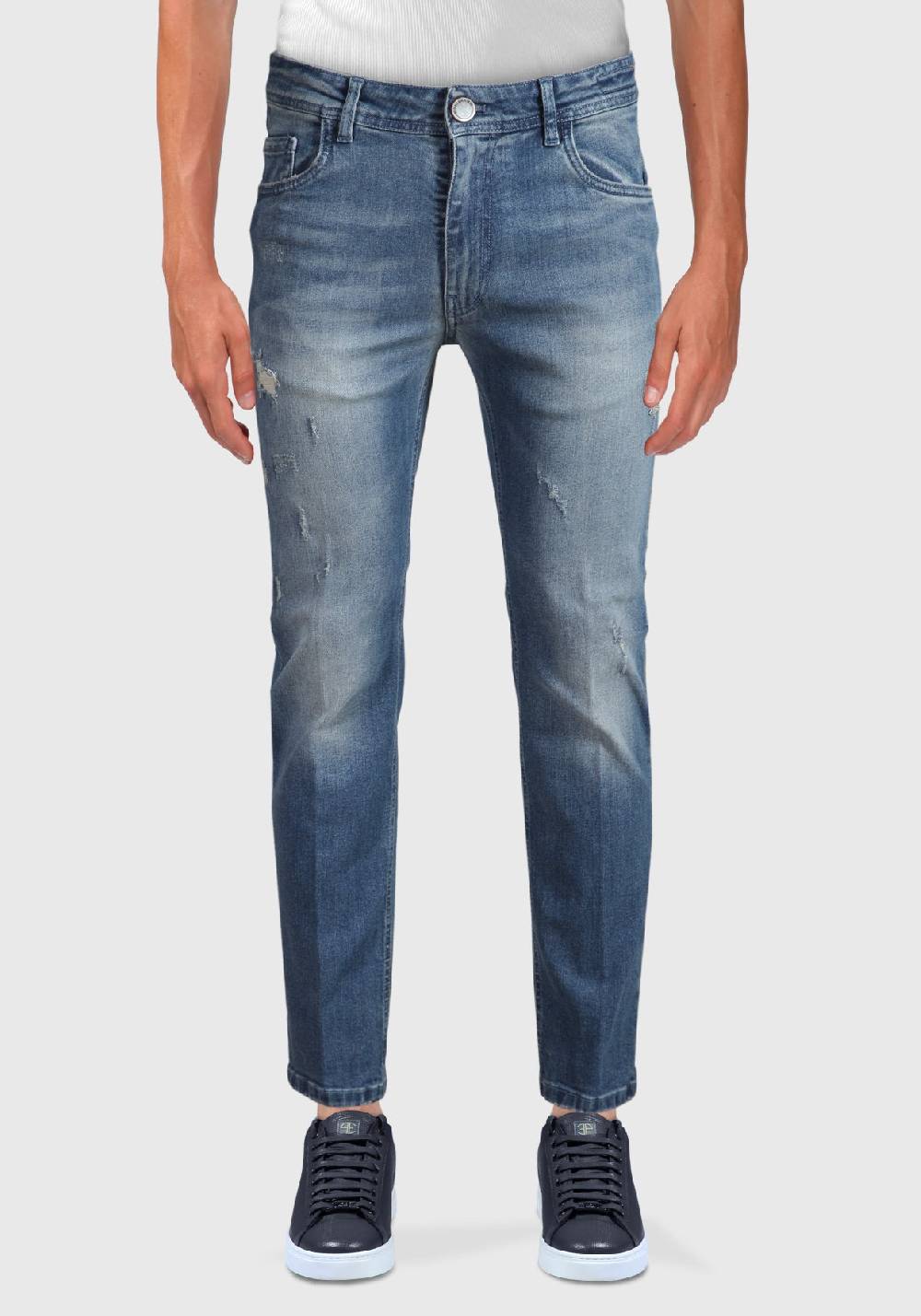 Primo Emporio Jeans Regular Con Rotture Lavaggio Al Thè