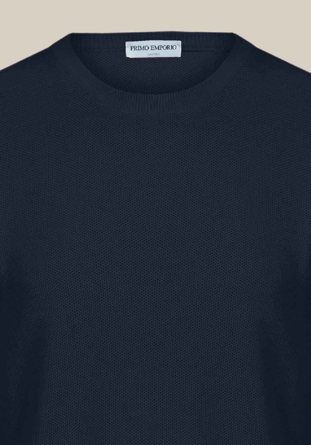 Primo Emporio Maglia Giro Collo Tessitura Punto Riso