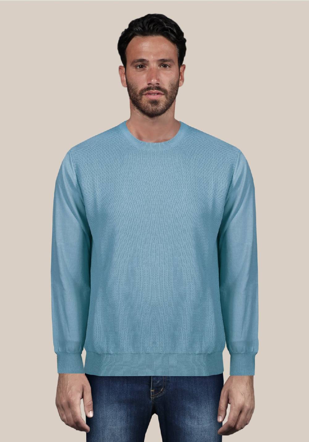 Primo Emporio Maglia giro collo tessitura punto riso