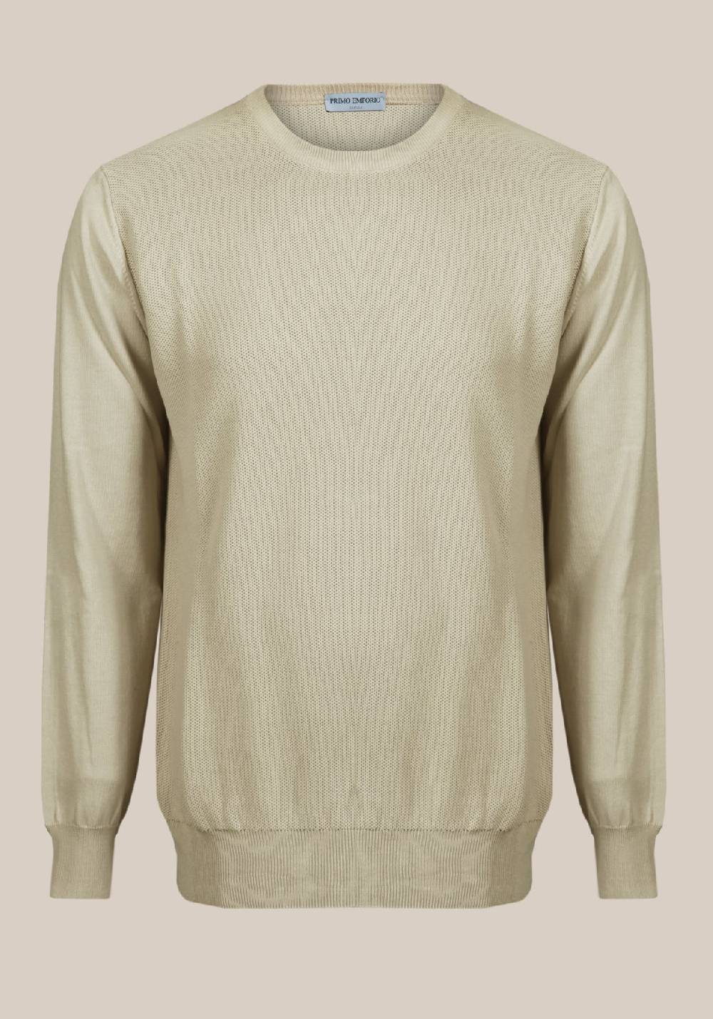 Primo Emporio Maglia Giro Collo Tessitura Punto Riso