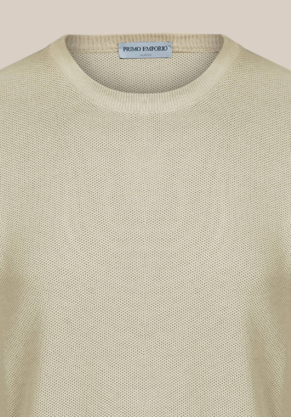 Primo Emporio Maglia giro collo tessitura punto riso