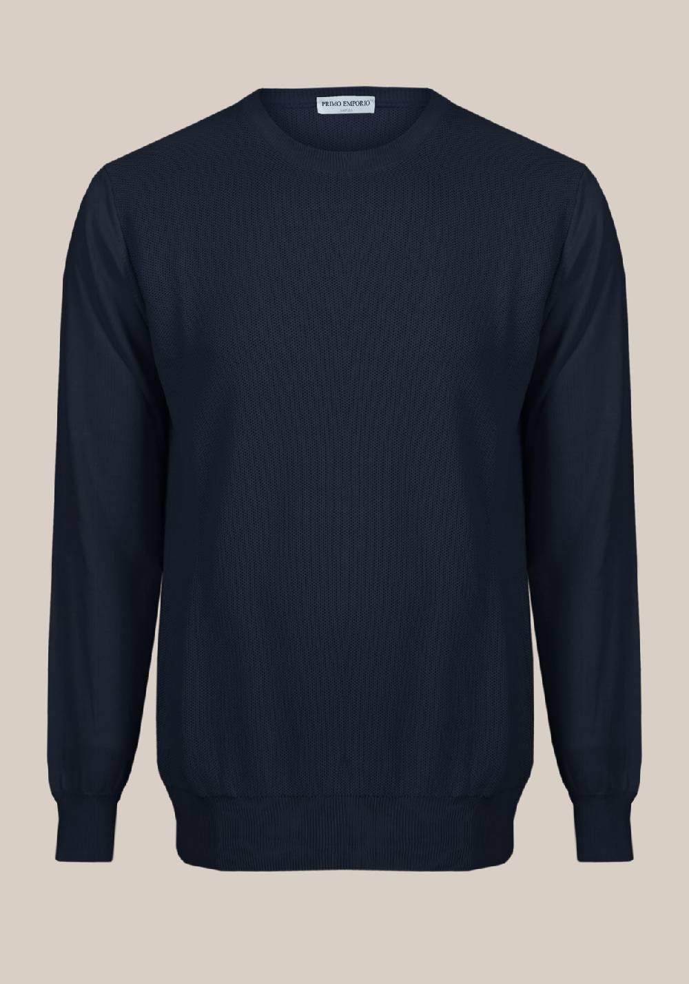 Primo Emporio Maglia giro collo tessitura punto riso