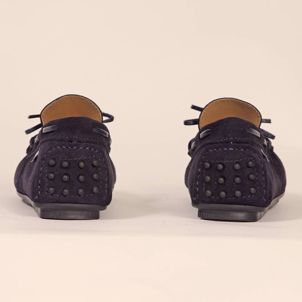 Primo Emporio Mocassino In Camoscio Con Laccio In Cuoio