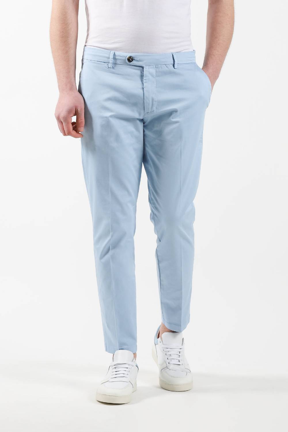 Primo Emporio Pantalone chinos tasca America - Celeste