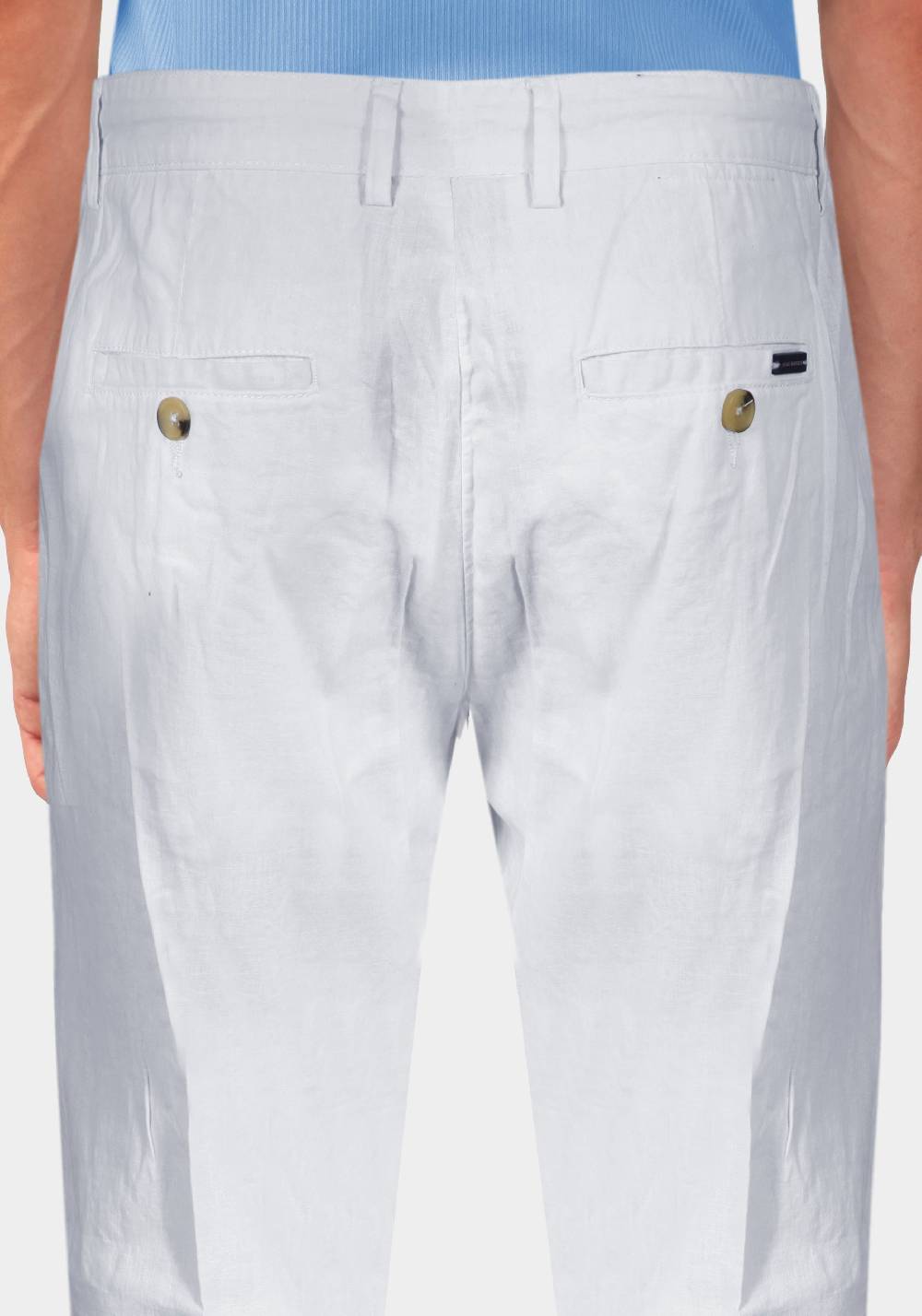 Primo Emporio Pantalone Con Laccio E Bottoni - Bianco