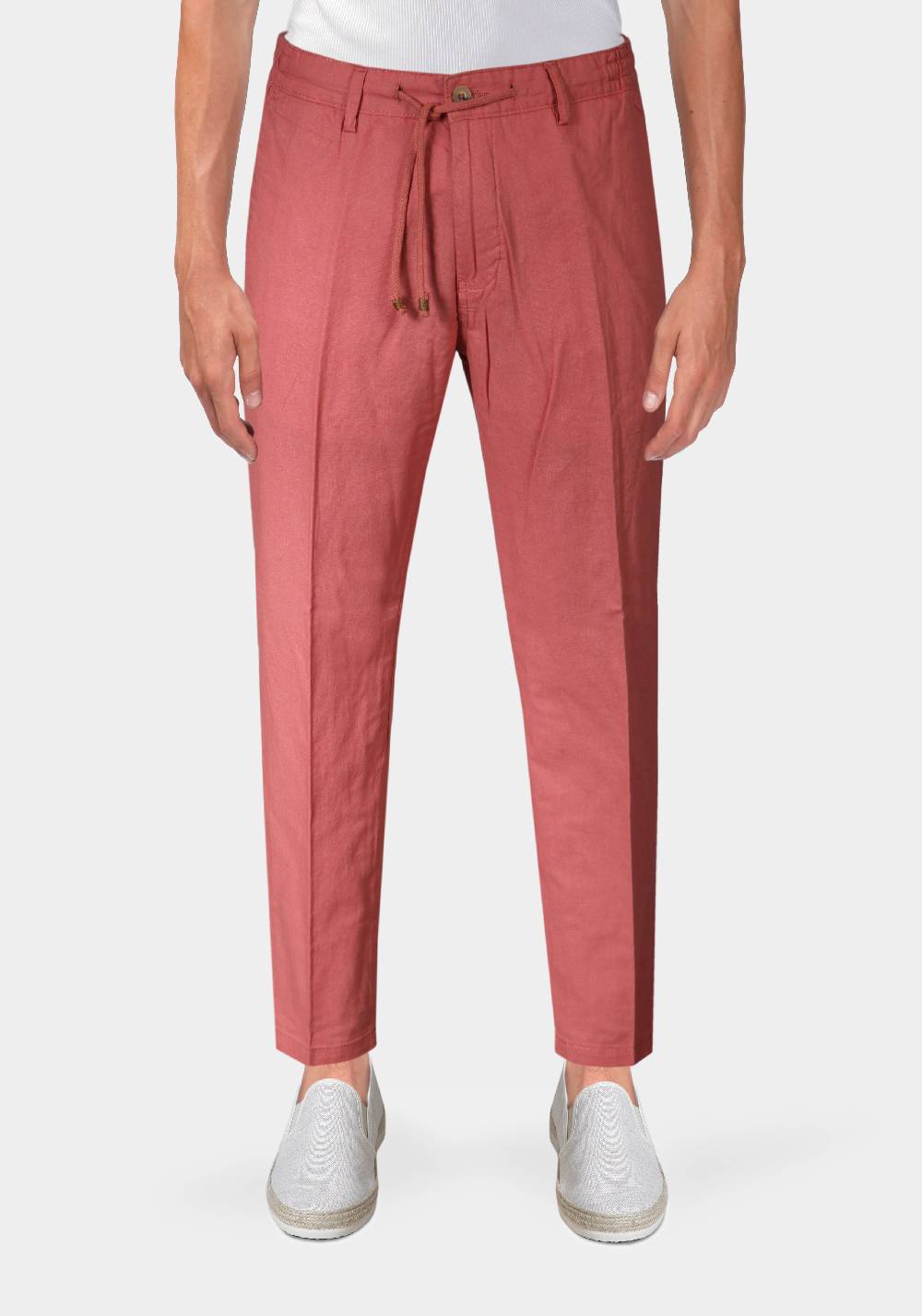 Primo Emporio Pantalone Con Laccio E Bottoni - Mattone