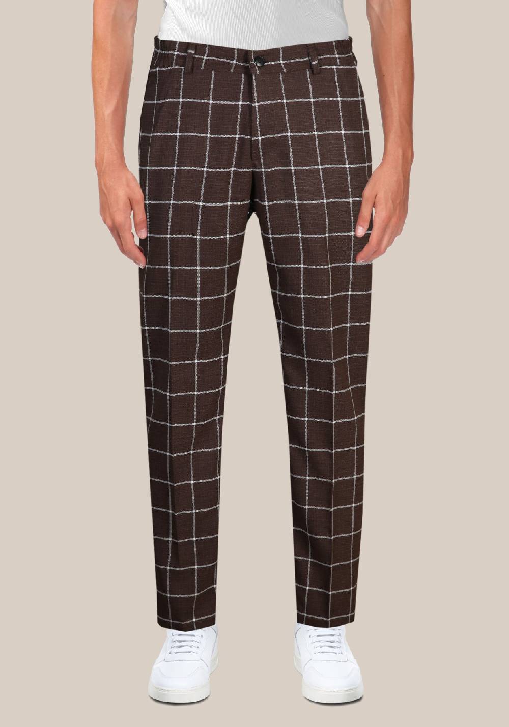 Primo Emporio Pantalone In Cotone Con Quadro Grande