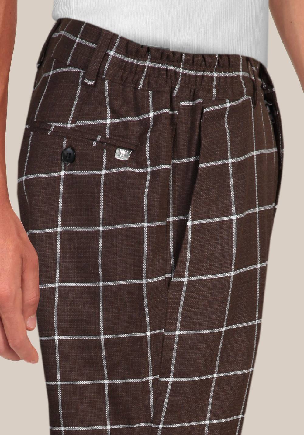 Primo Emporio Pantalone In Cotone Con Quadro Grande