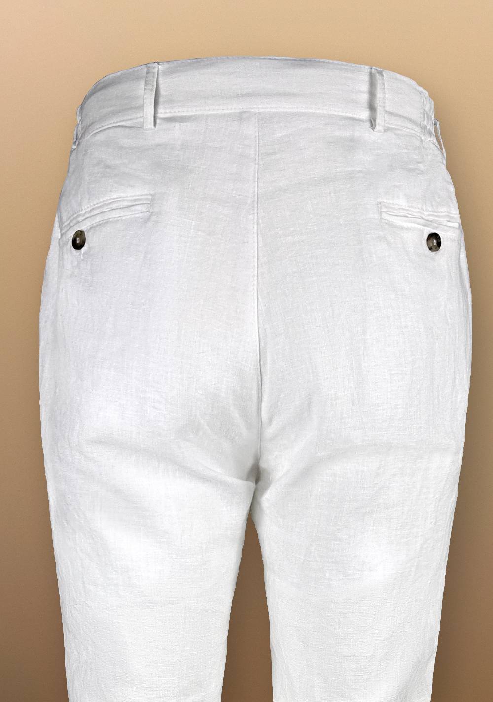 Primo Emporio Pantalone In Lino Con Cinturino In Ecopelle